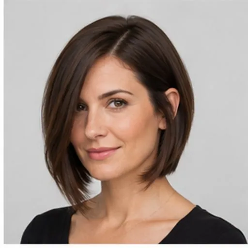 Asymmetrical bob — An uneven hemline pairs a longer side with a close, clean opposite side.
