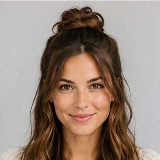 Half-Up, Half-Down — Longer lengths leave room for movement and layers around the face and ends.